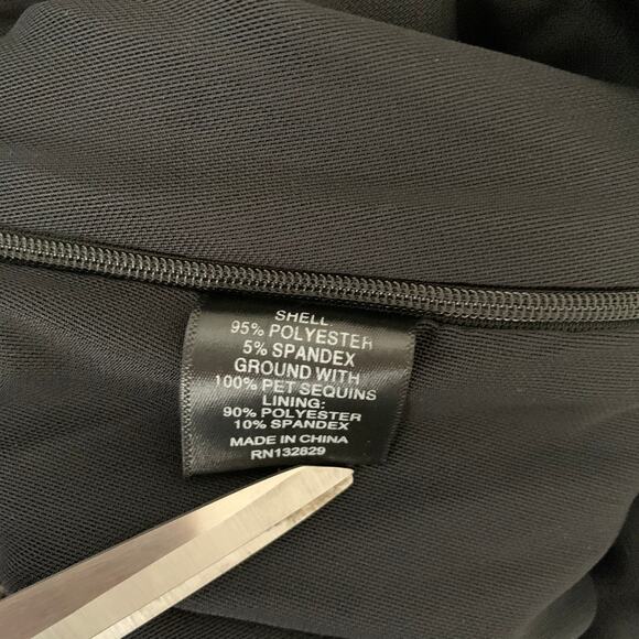 Nbd x Marianna Hewitt Maeve Sequin Womens Pants Small Black High Rise - Picture 12 of 16